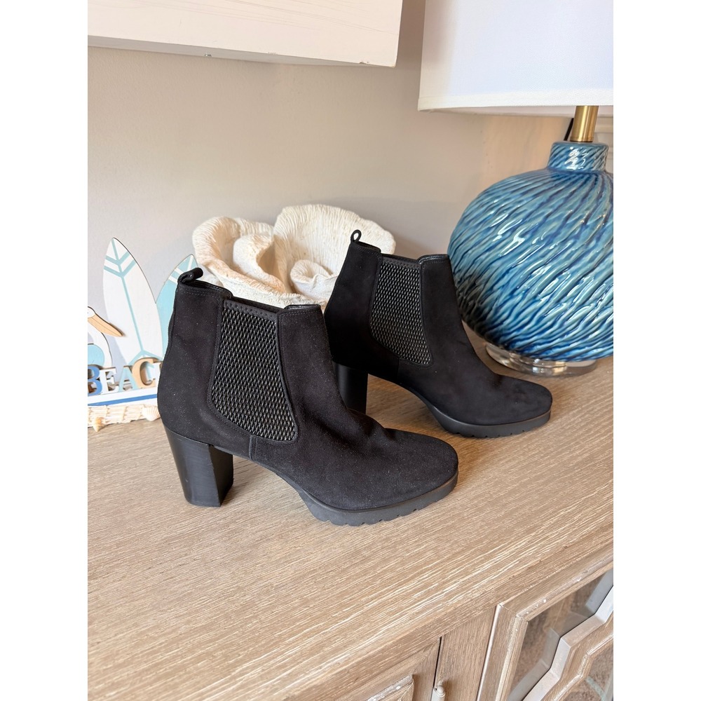 Luca Grossi Suede Lug Sole Ankle Boots Women Black 39
